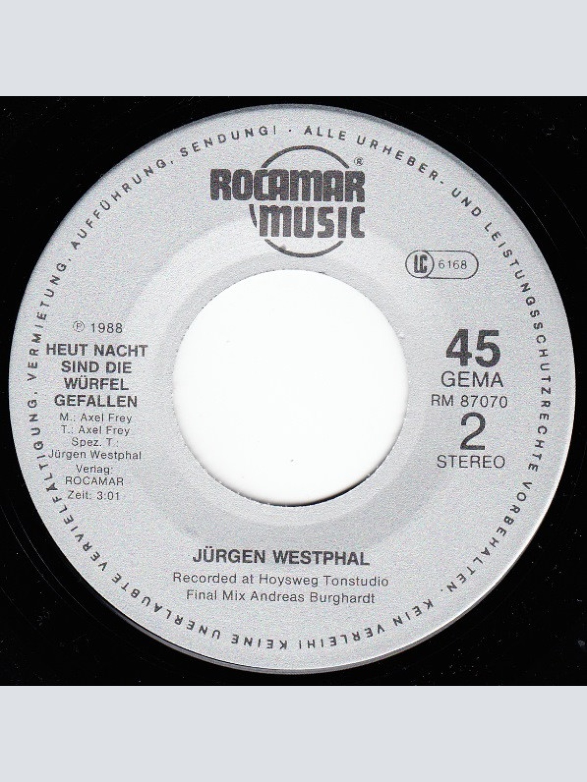 Vinyl / Jürgen Westphal - Zweimal Einfach In Die Südsee