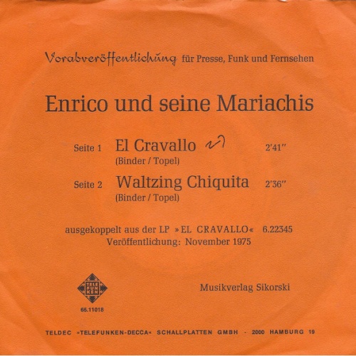Vinyl / Enrico Und Seine Mariachis - El Cravallo