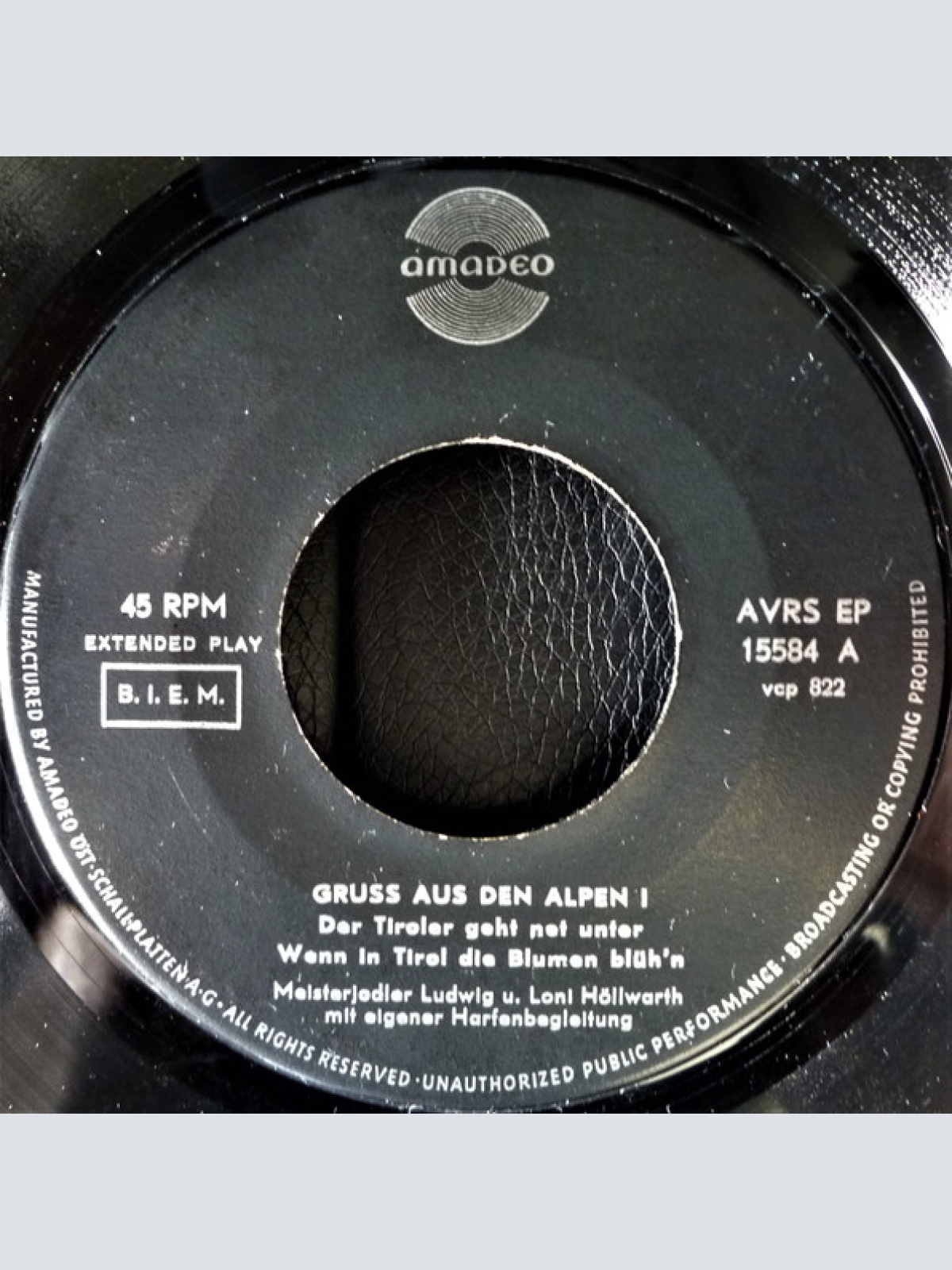 Vinyl / Meisterjodler Ludwig und Loni Höllwarth Mit Harfenbegleitung* - Gruss Aus Den Alpen 1