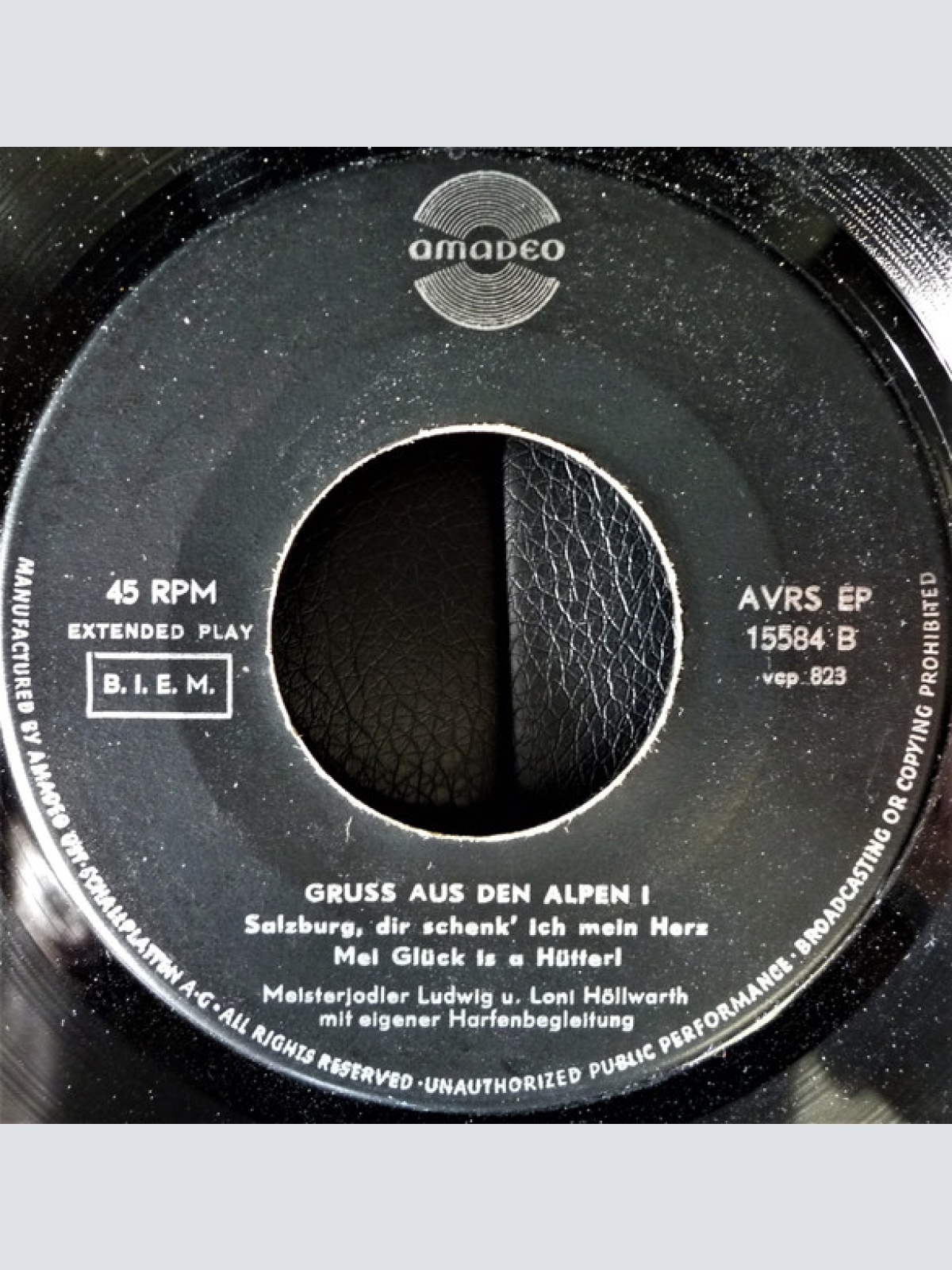 Vinyl / Meisterjodler Ludwig und Loni Höllwarth Mit Harfenbegleitung* - Gruss Aus Den Alpen 1