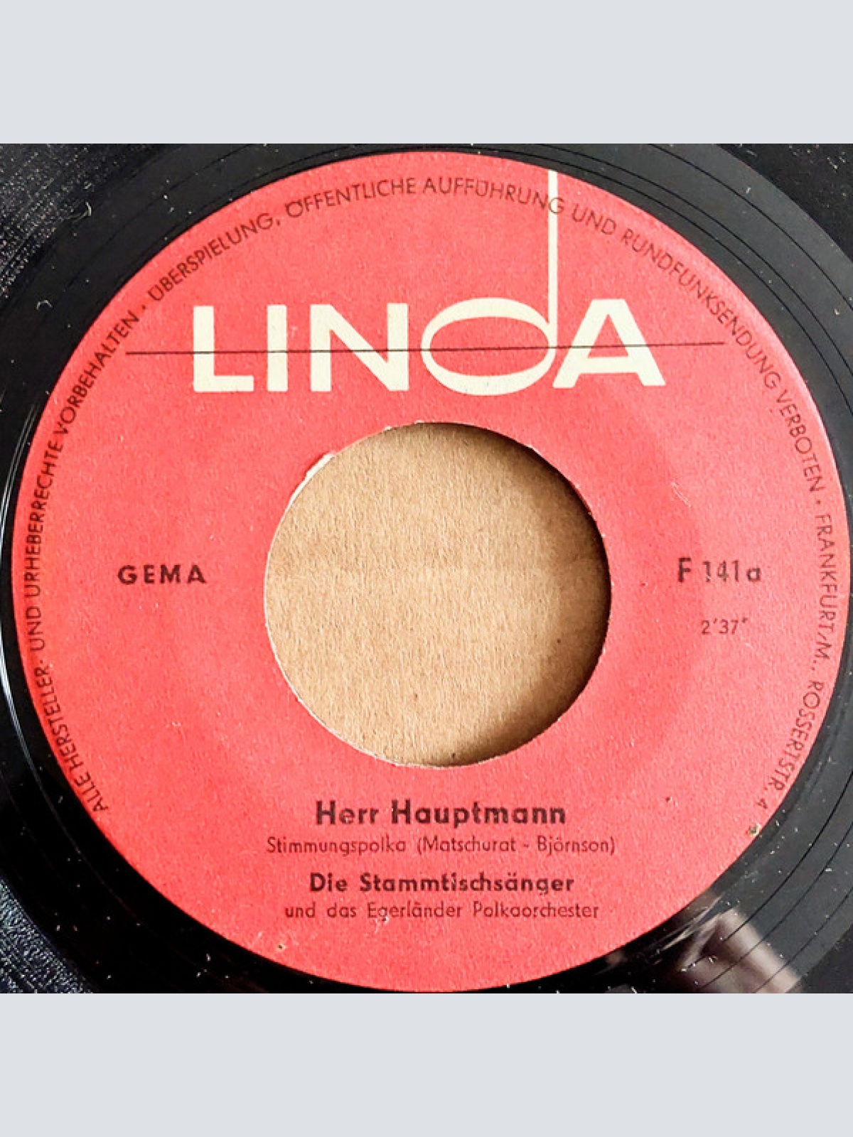 Vinyl / Die Stammtischsänger Und Das Egerländer Polkaorchester - Herr Hauptmann