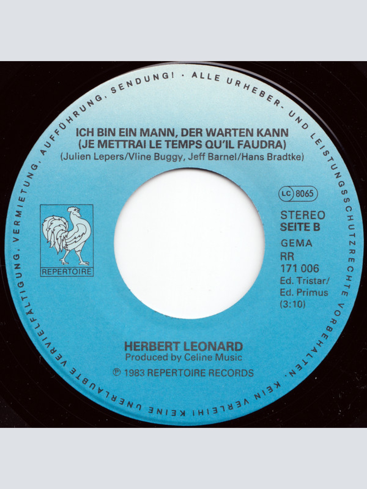 Vinyl / Herbert Léonard - Hast Du Das Nie Gesehn? / Ich Bin Ein Mann, Der Warten Kann