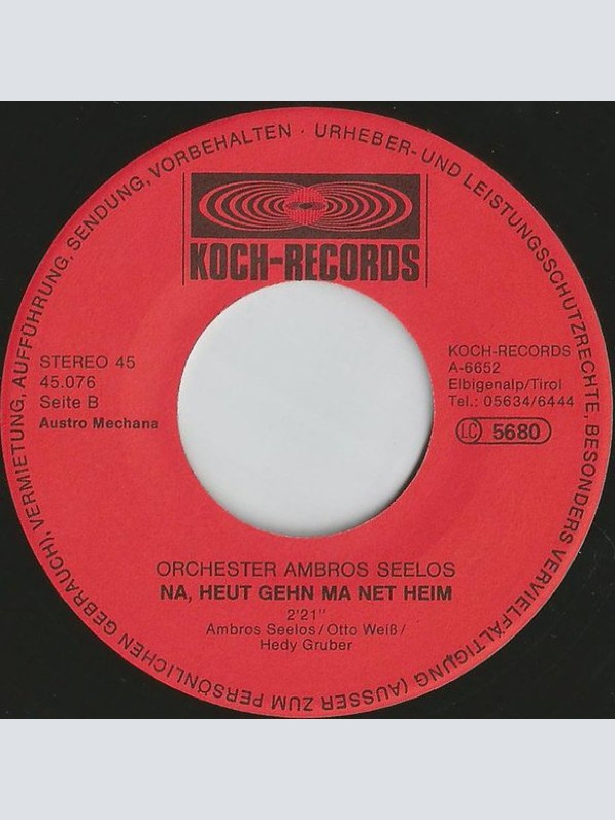 Vinyl / Orchester Ambros Seelos - Ja Mei Des Is Koa Wunder