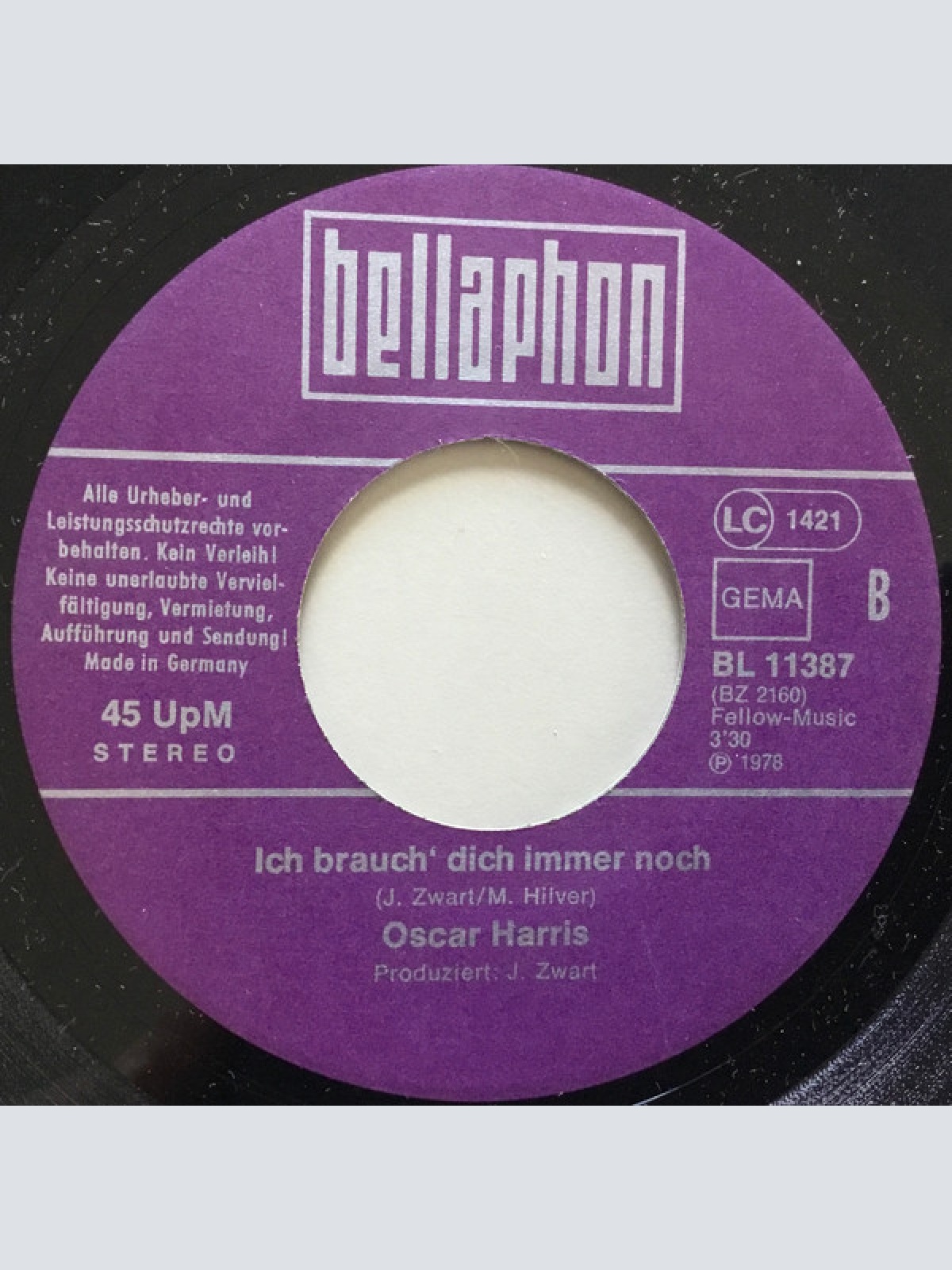 Vinyl / Oscar Harris - Vom Frieden Reden