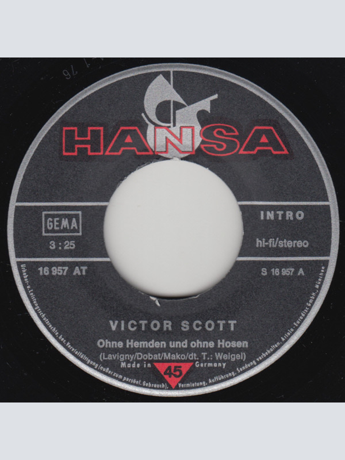 Vinyl / Victor Scott - Ohne Hemden Und Ohne Hosen