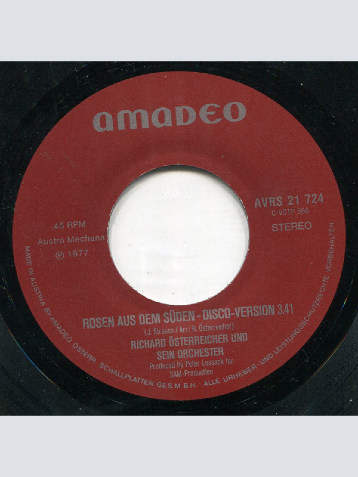 Vinyl / Richard Österreicher Und Sein Orchester - An Der Schönen Blauen Donau (Disco Version)