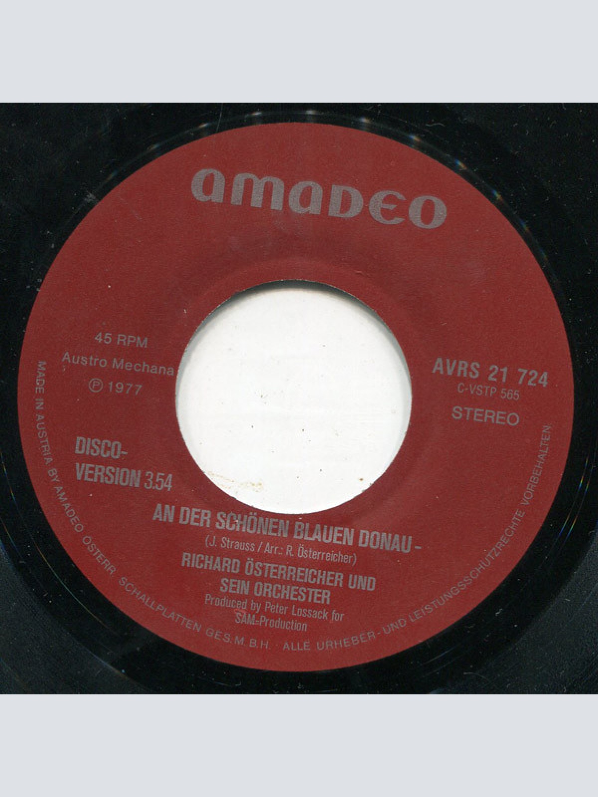 Vinyl / Richard Österreicher Und Sein Orchester - An Der Schönen Blauen Donau (Disco Version)