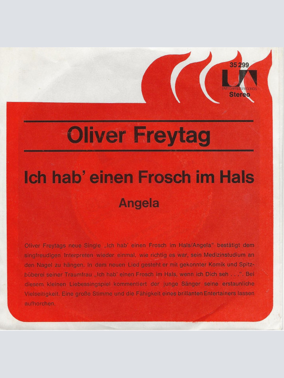Vinyl / Oliver Freytag - Ich Hab' Einen Frosch Im Hals
