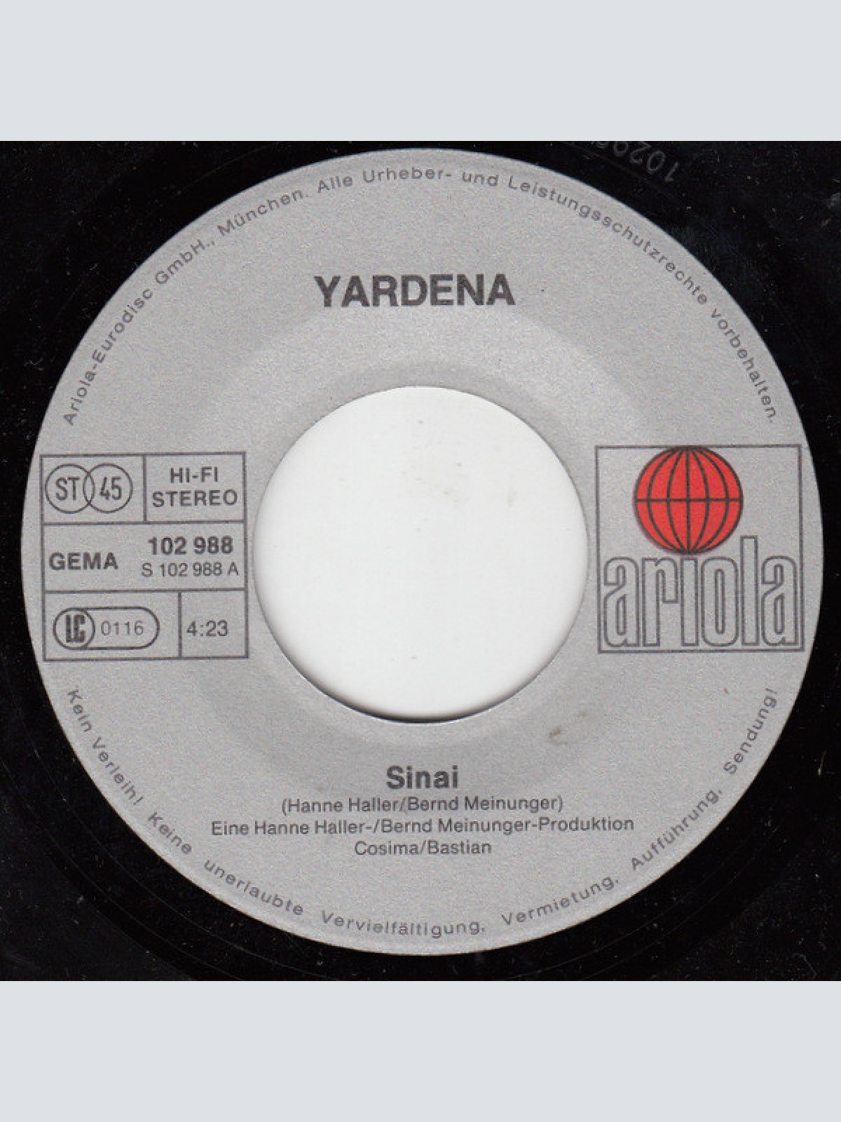 Vinyl / Yardena* - Sinai