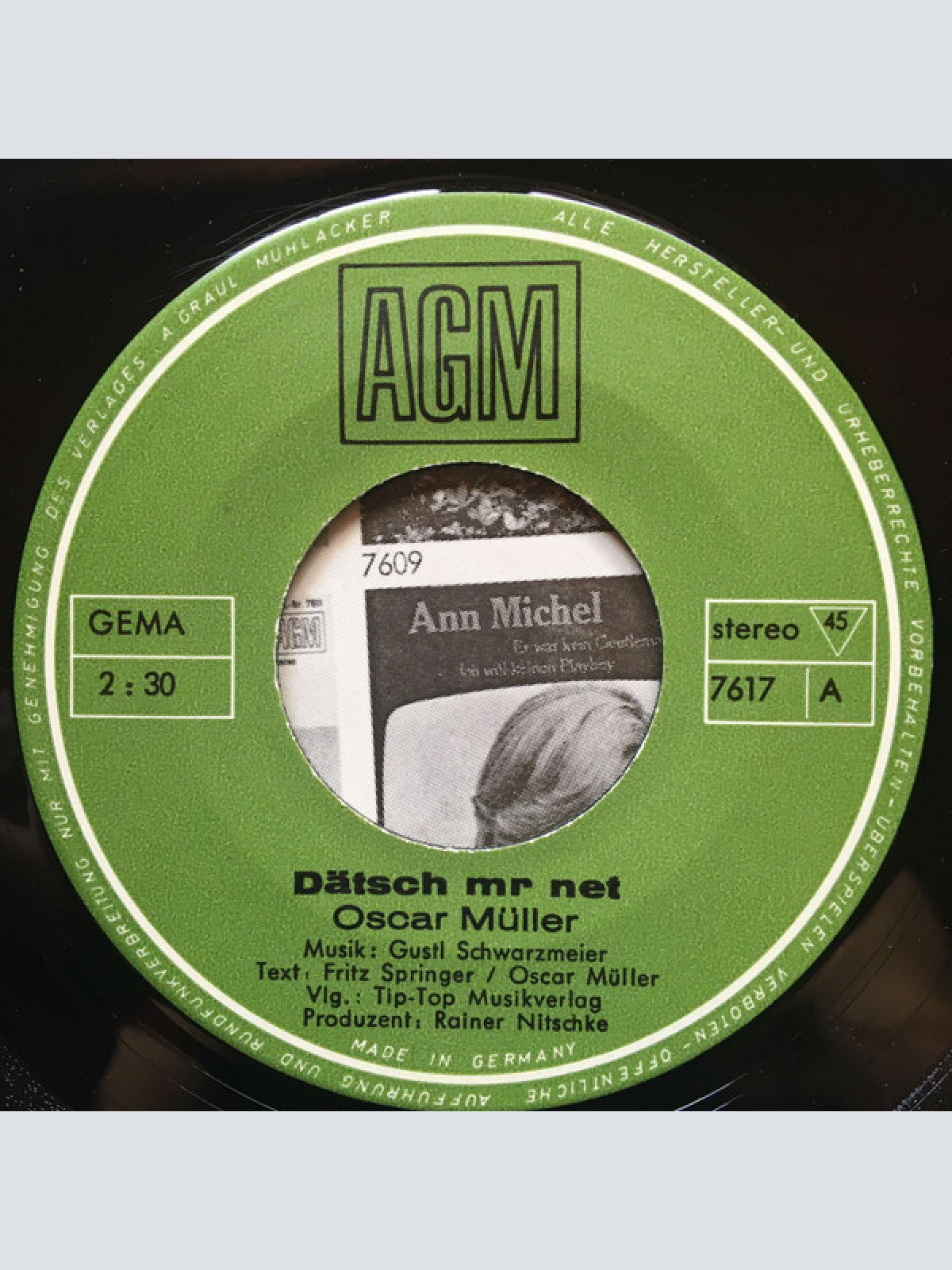 Vinyl / Oscar Müller - Dätsch Mr Net / I Wann I Geld Gnug Hätt