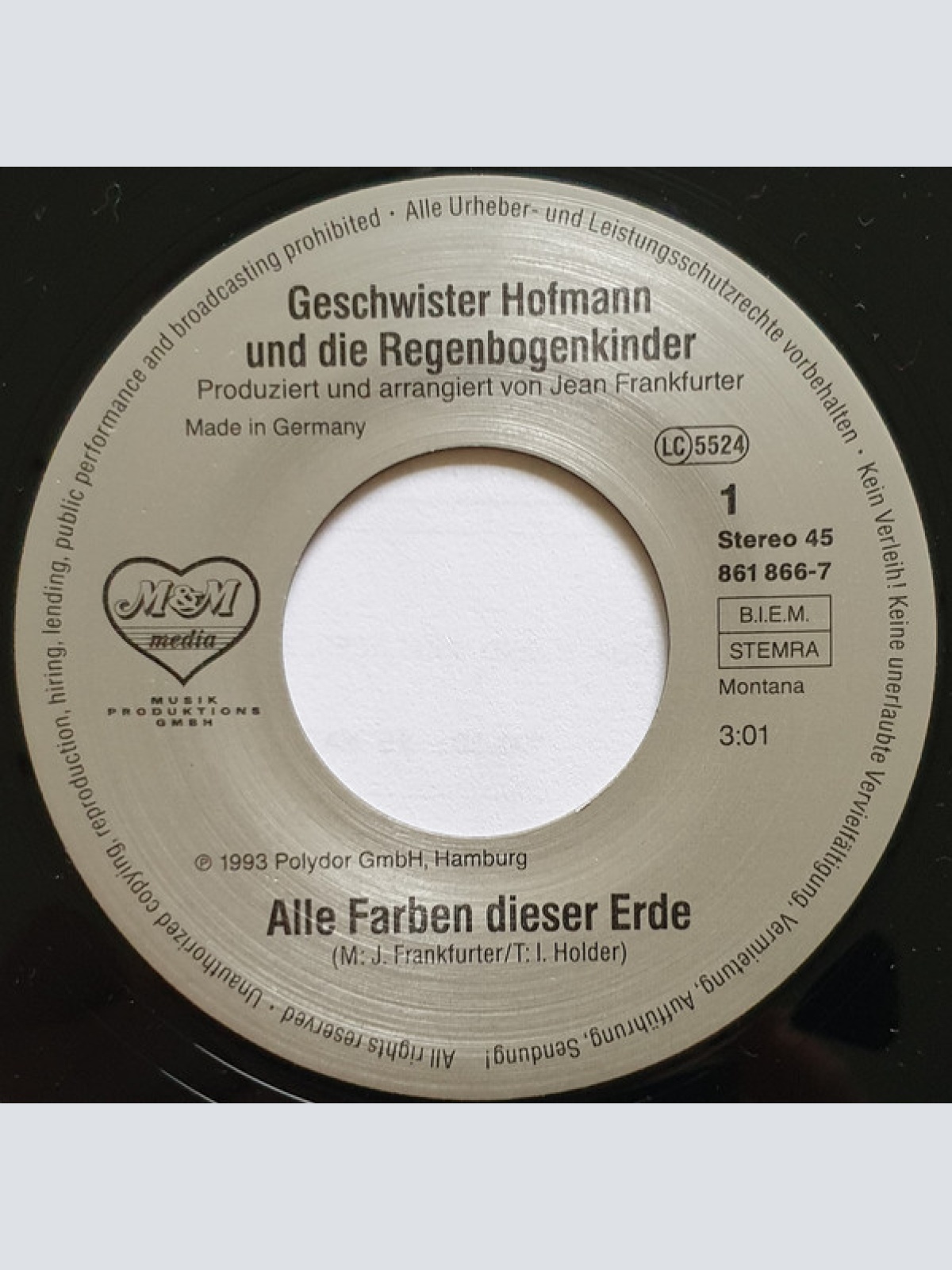 Vinyl / Geschwister Hofmann Und Die Regenbogenkinder - Alle Farben Dieser Erde