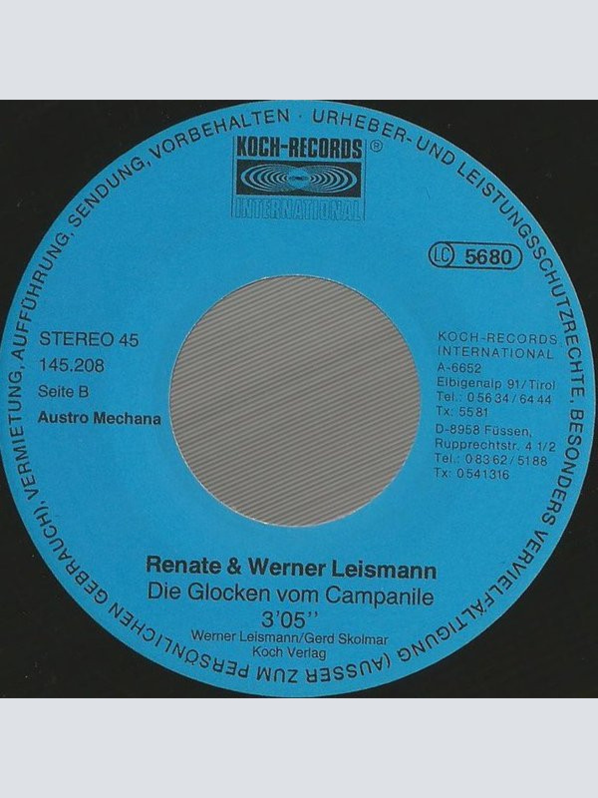 Vinyl / Renate Und Werner Leismann - Auch Morgen Da Scheint Für Uns Die Sonne