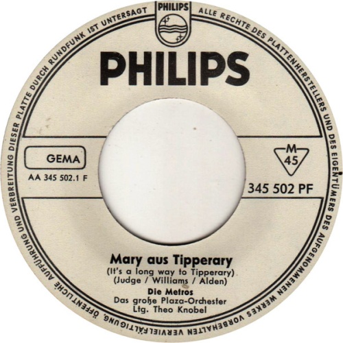 Vinyl / Die Metros Und  Das Große Plaza-Orchester - Mary Aus Tipperary