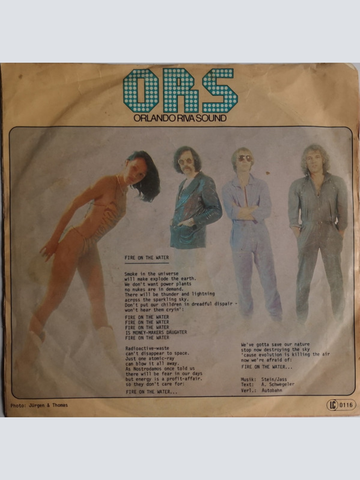 Vinyl / O.R.S. Orlando Riva Sound* - Fire On The Water / The Blaze