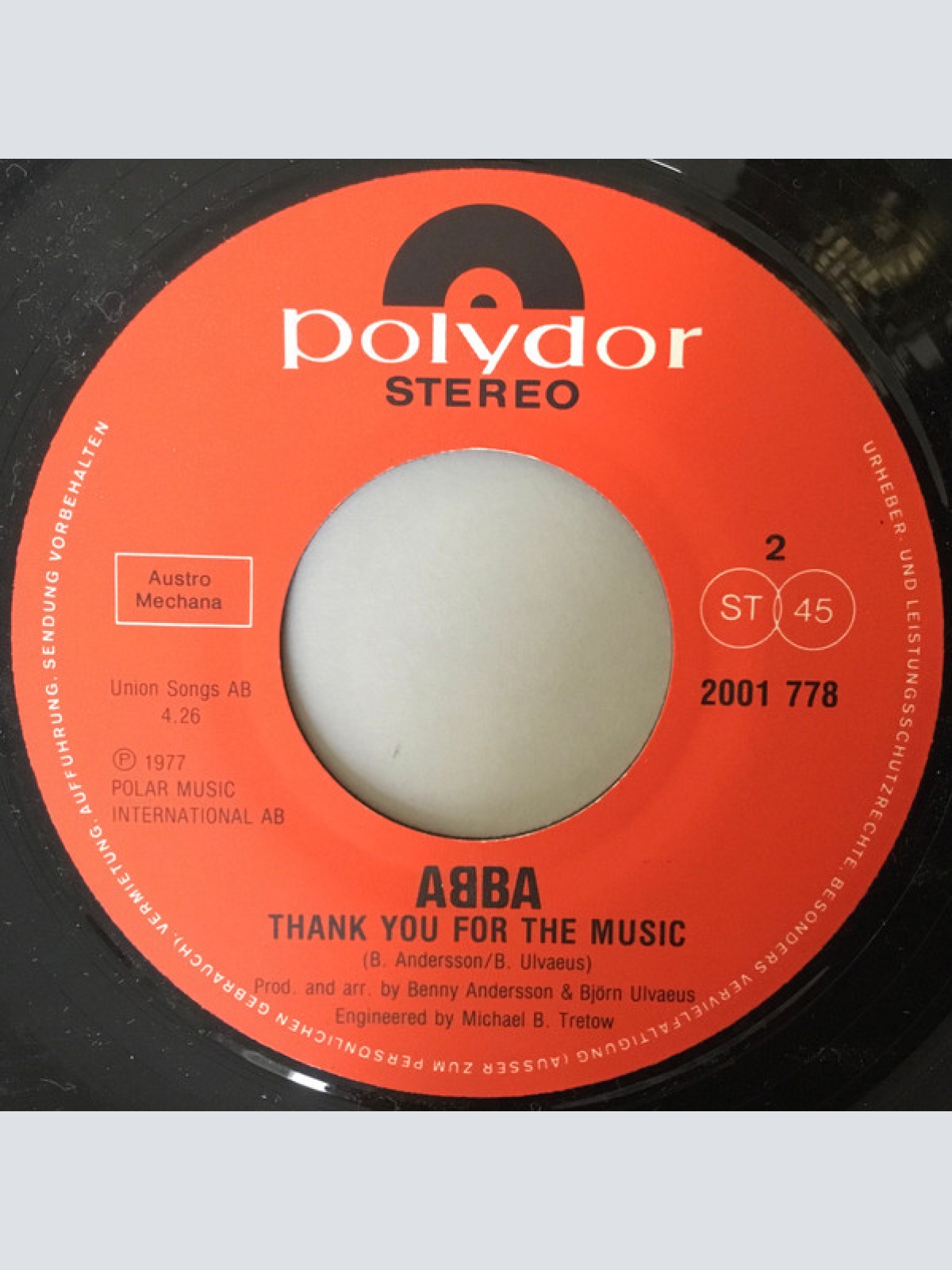 Vinyl / ABBA - Eagle / Thank You For The Music
