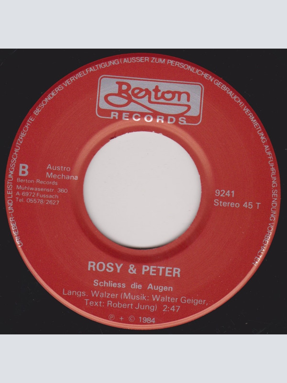 Vinyl / Rosy & Peter* - Ein Herz Und Eine Seele