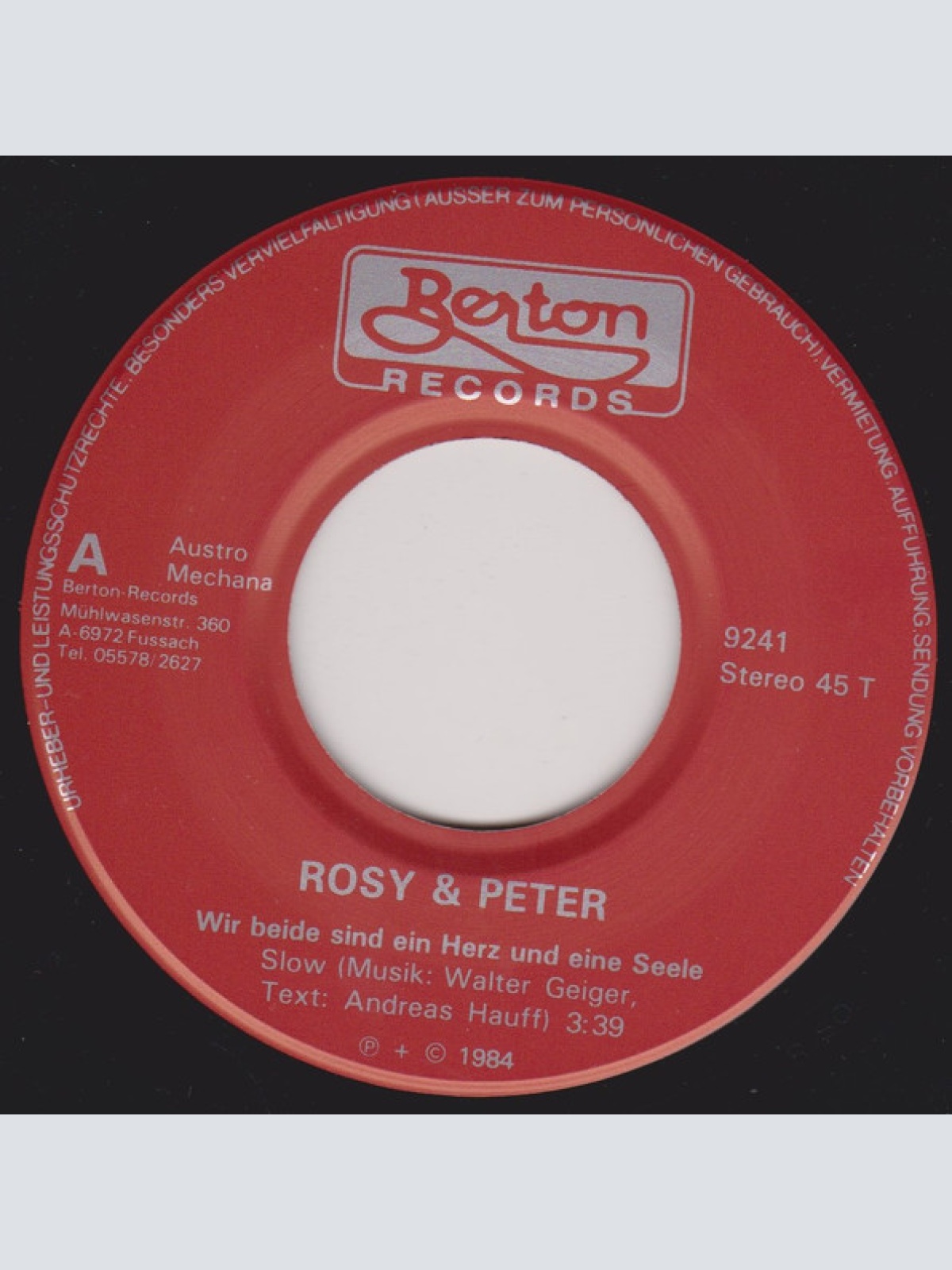 Vinyl / Rosy & Peter* - Ein Herz Und Eine Seele