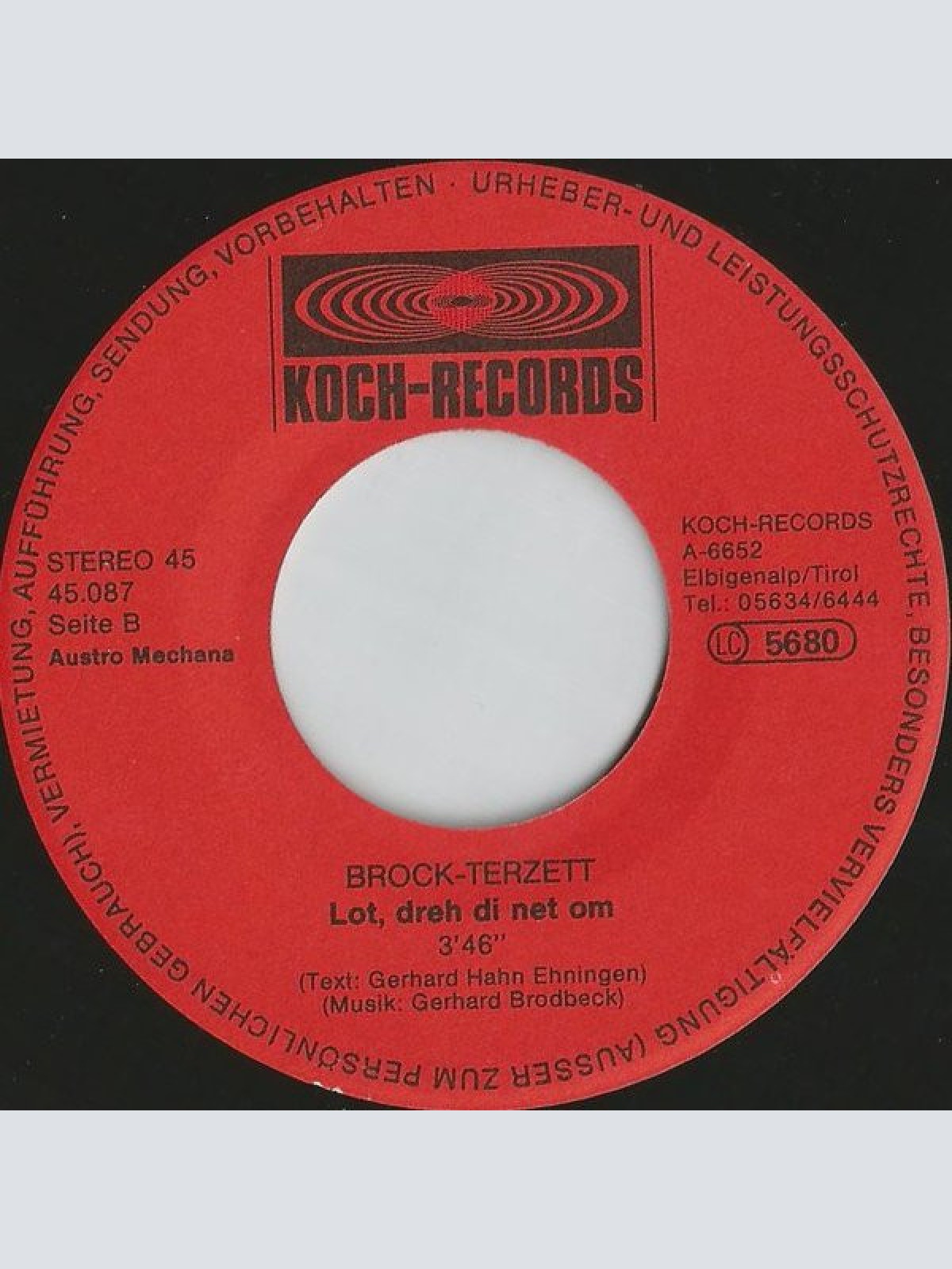 Vinyl / Das Brock-Terzett* - Herz Isch Trompf