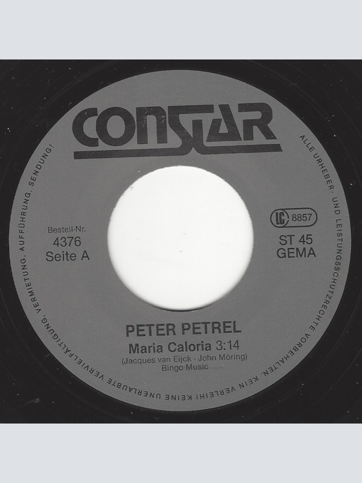 Vinyl / Peter Petrel - Maria Caloria