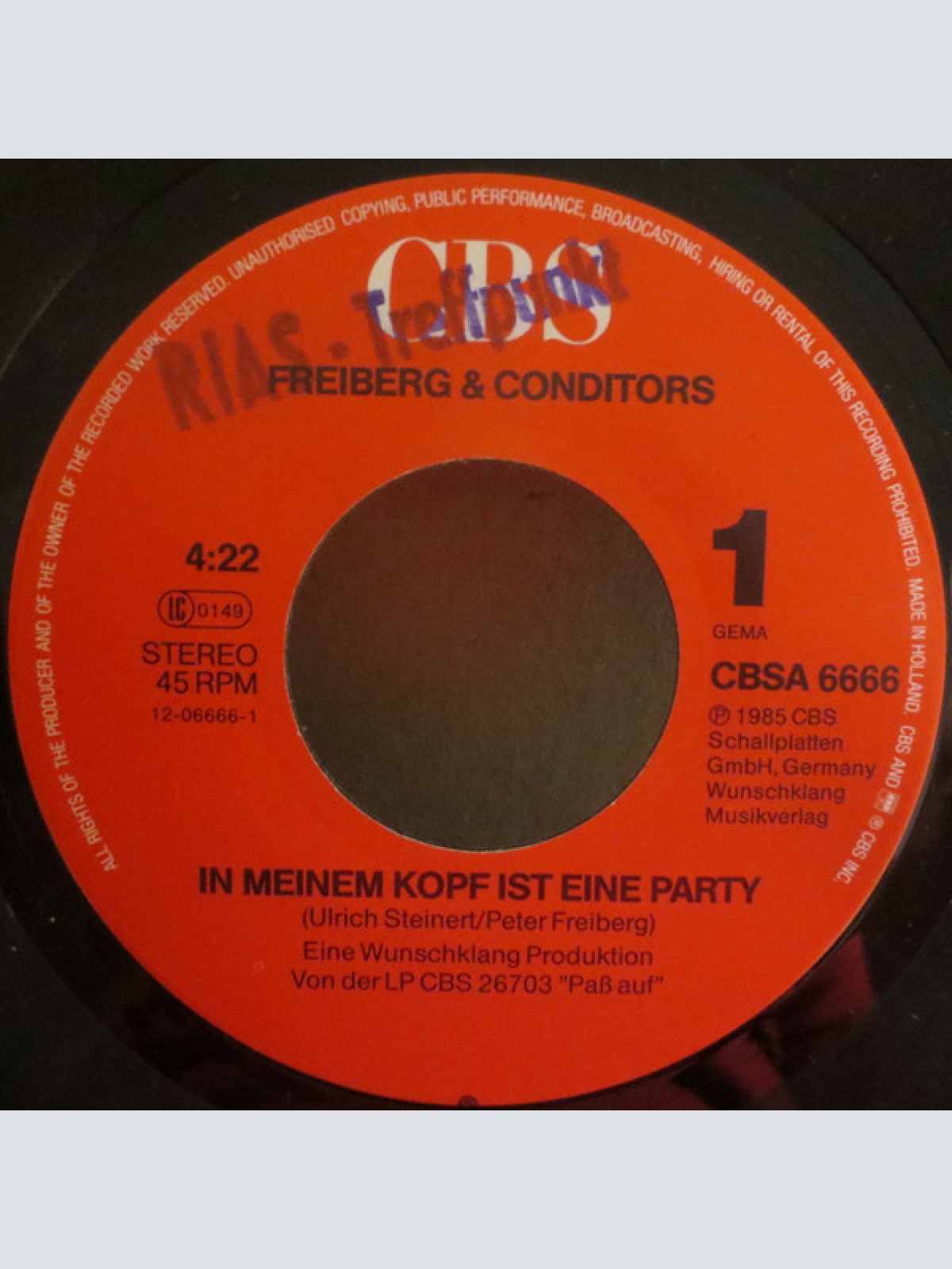 Vinyl / Freiberg & Conditors - In Meinem Kopf Ist Eine Party