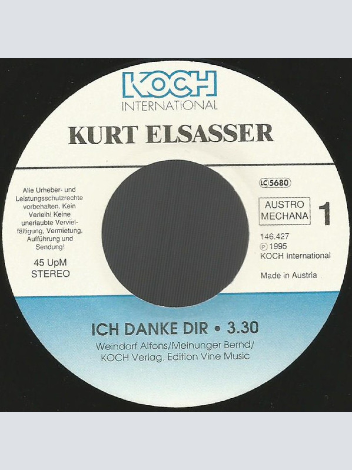 Vinyl / Kurt Elsasser - Ich Danke Dir