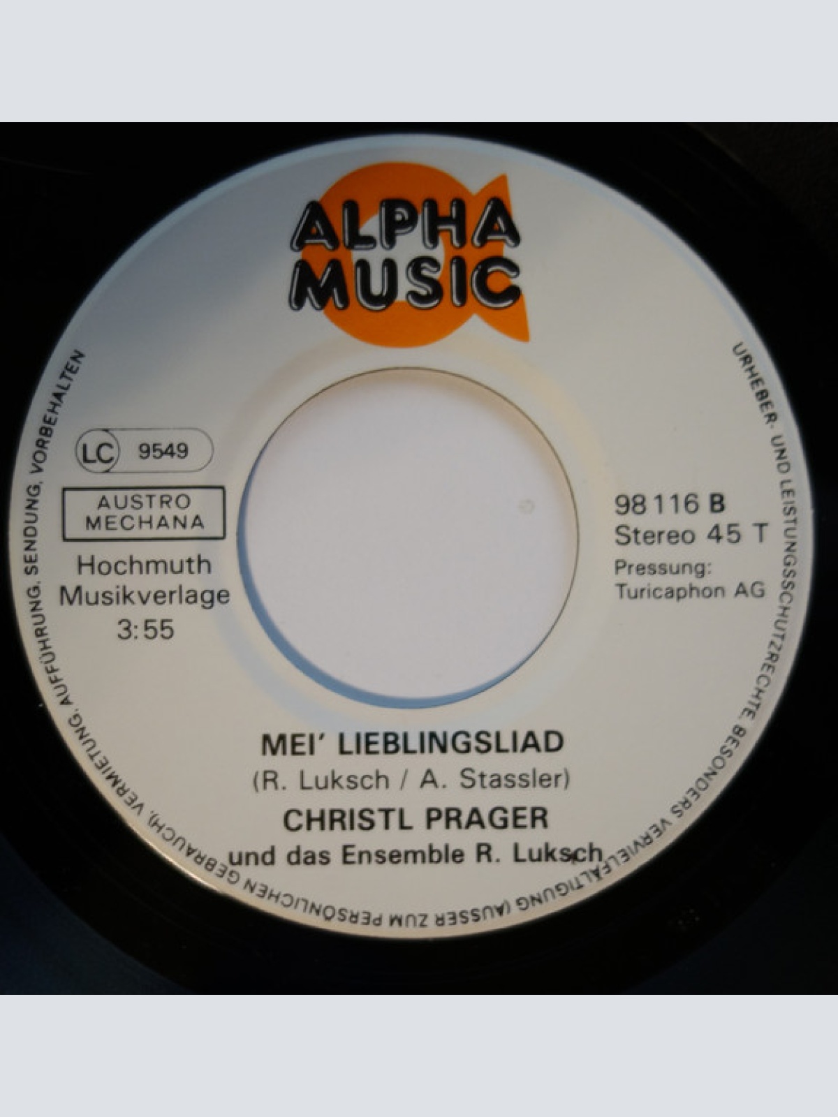 Vinyl / Christl Prager - Pianospieler