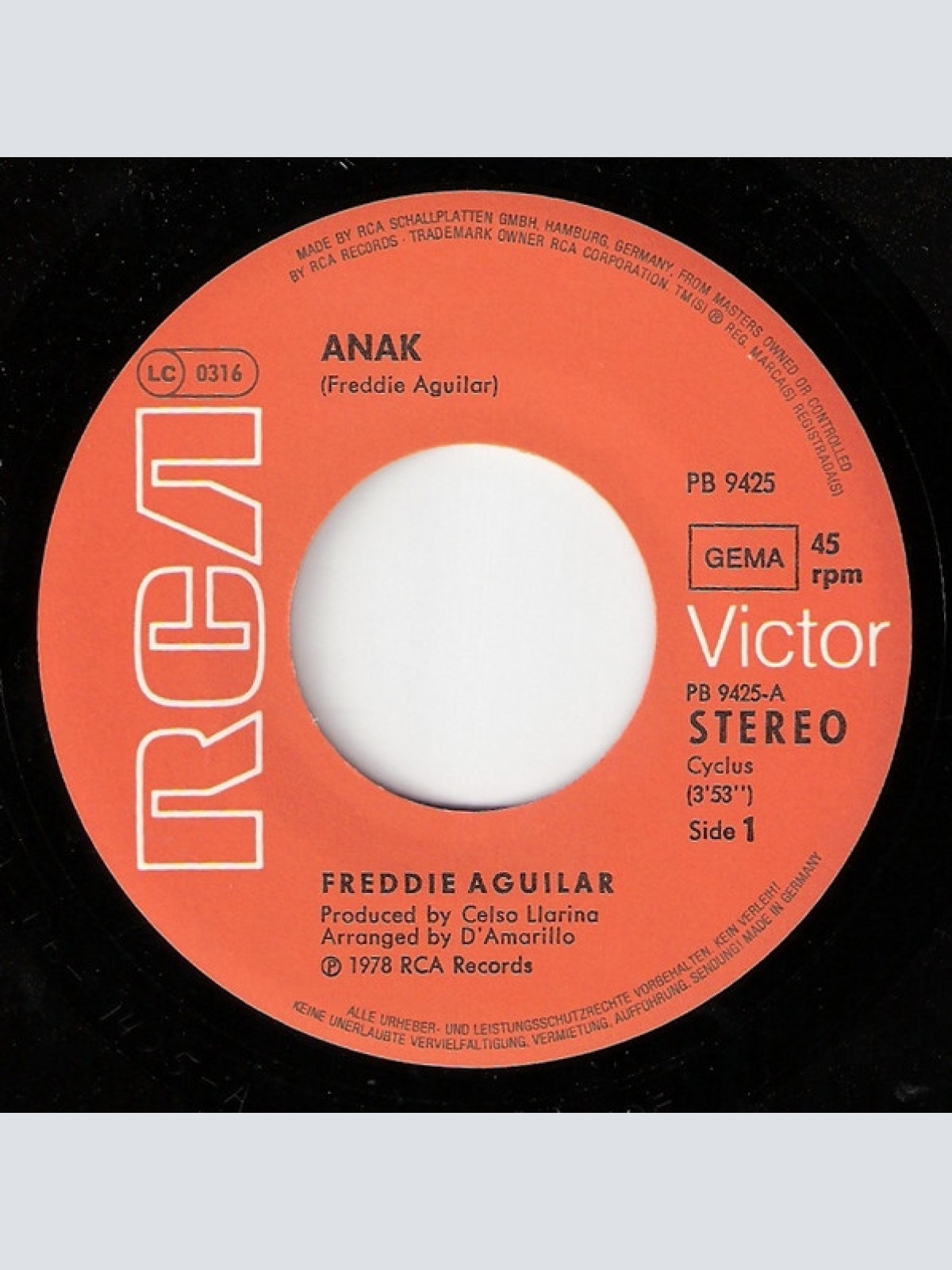 Vinyl / Freddie Aguilar - Anak