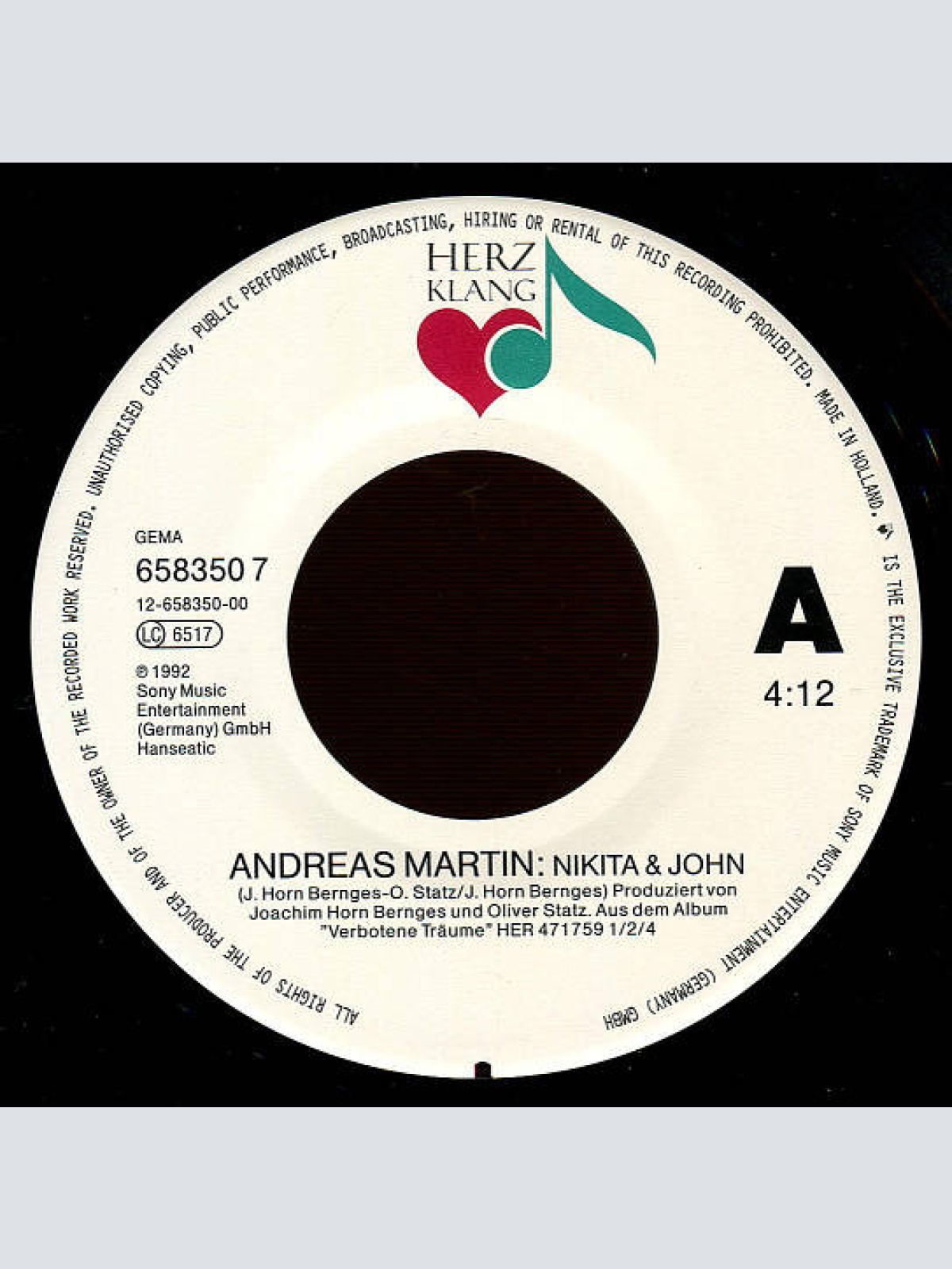 Vinyl / Andreas Martin (2) - Nikita & John