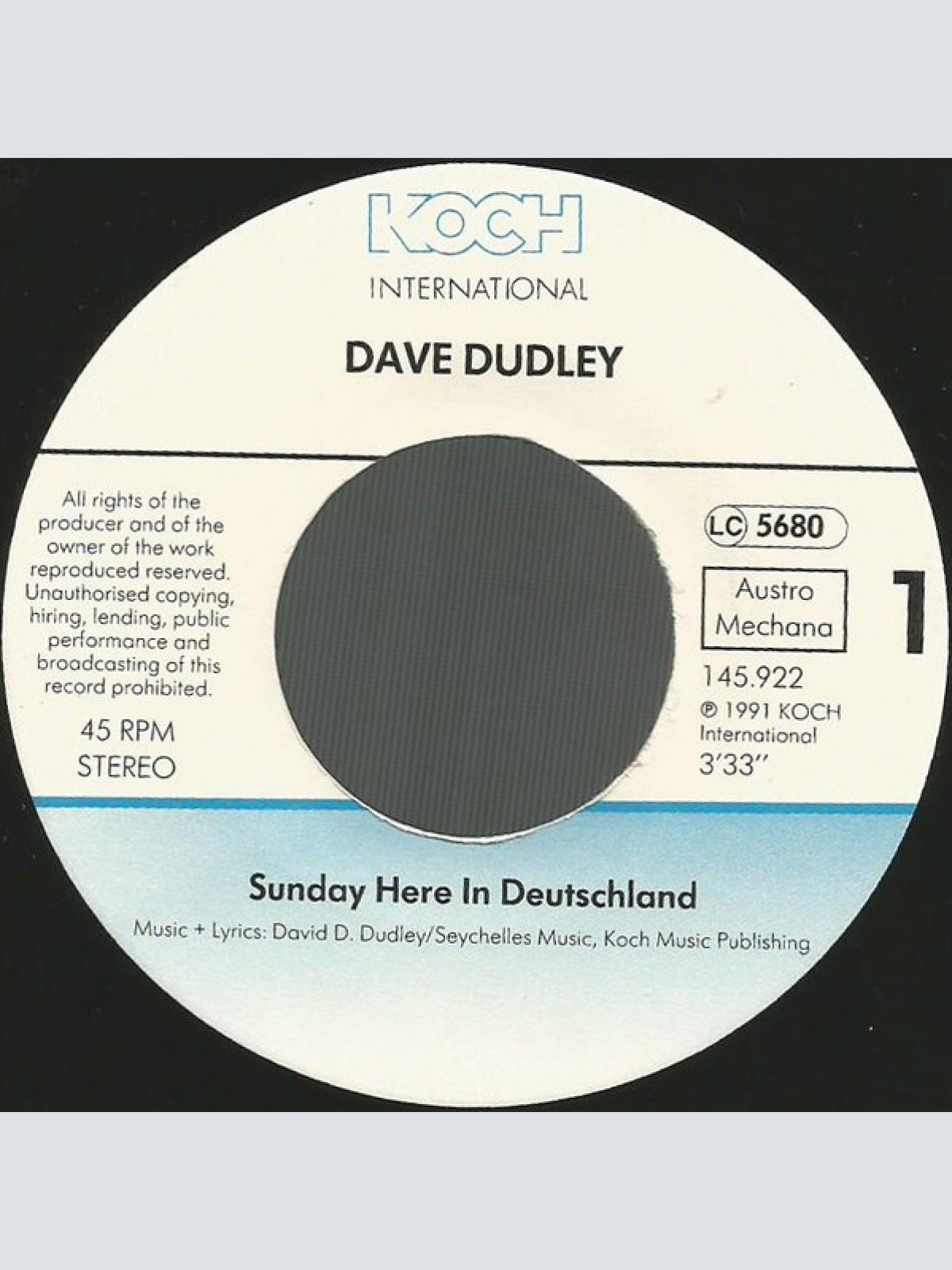 Vinyl / Dave Dudley - Sunday Here In Deutschland