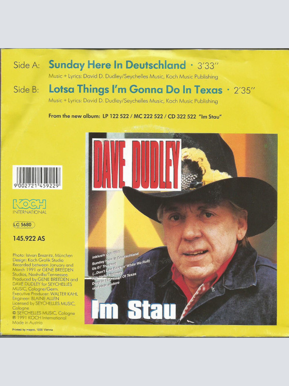 Vinyl / Dave Dudley - Sunday Here In Deutschland