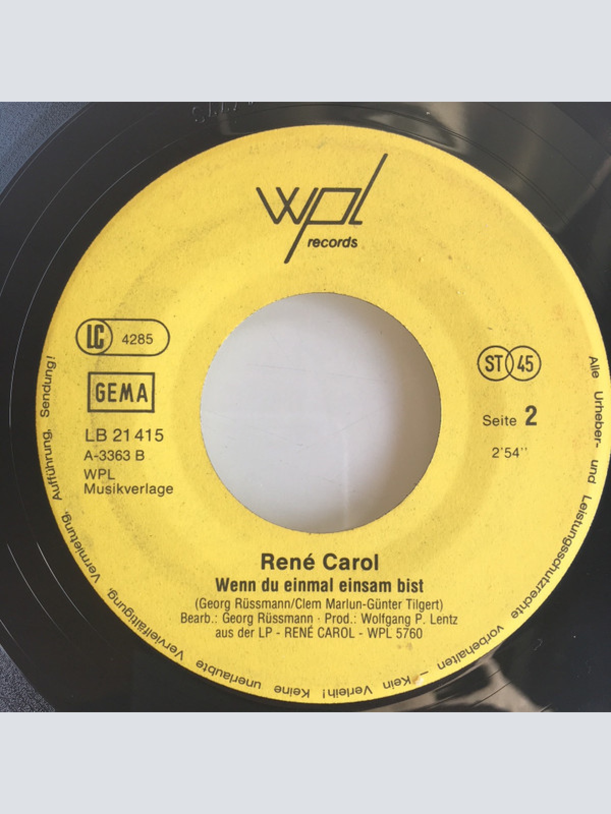 Vinyl / René Carol - Rote, Rosen, Rote Lippen, Roter Wein