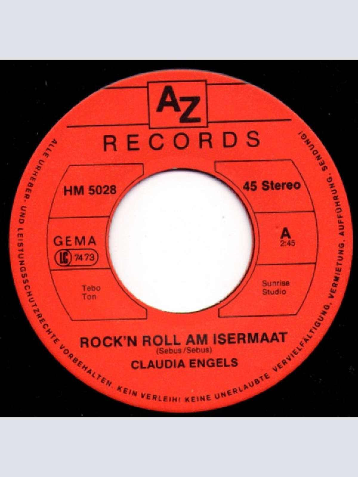 Vinyl / Claudia Engels - Rock'n Roll Om Isermaat