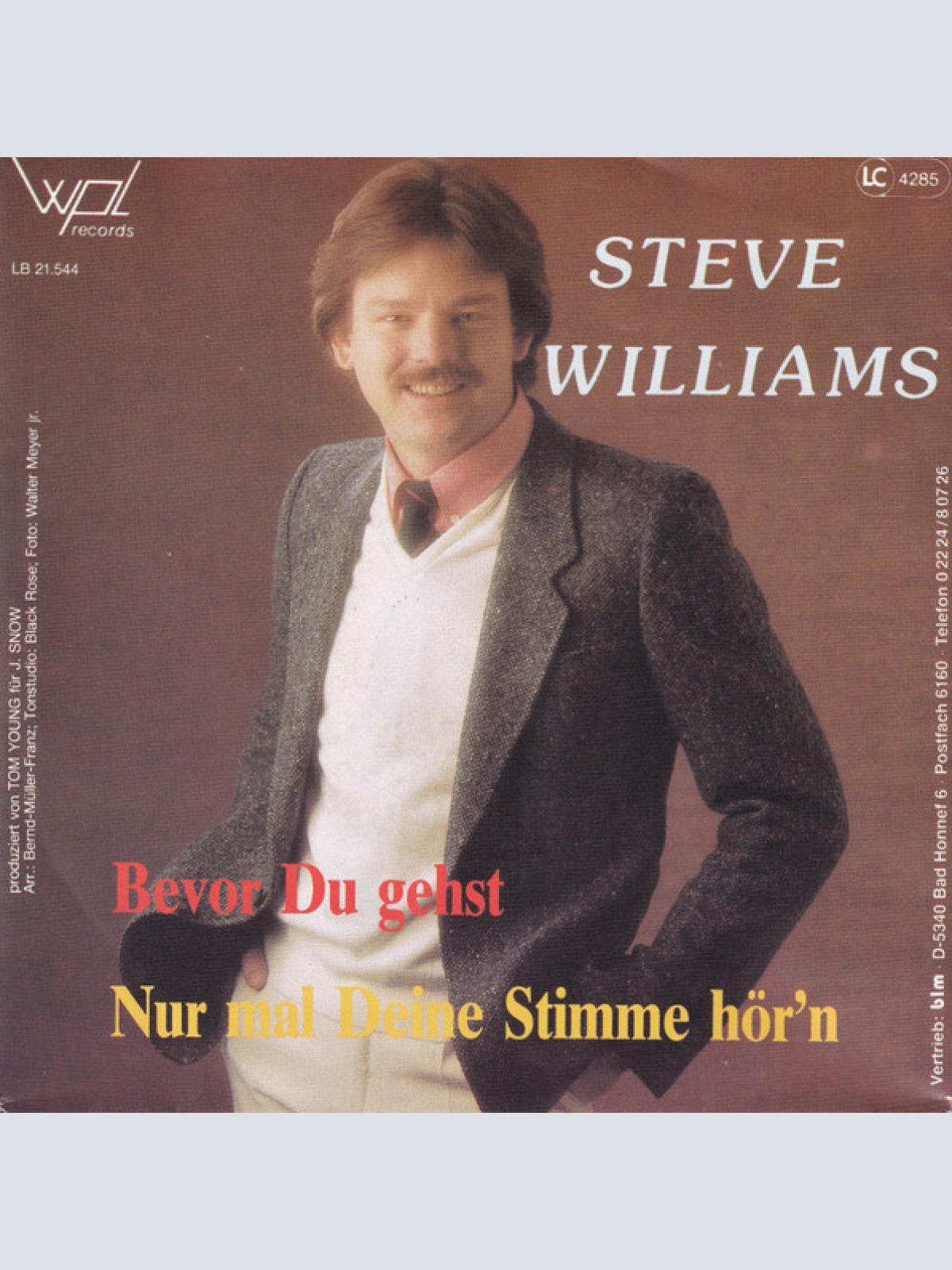 Vinyl / Steve Williams (56) - Bevor Du Gehst