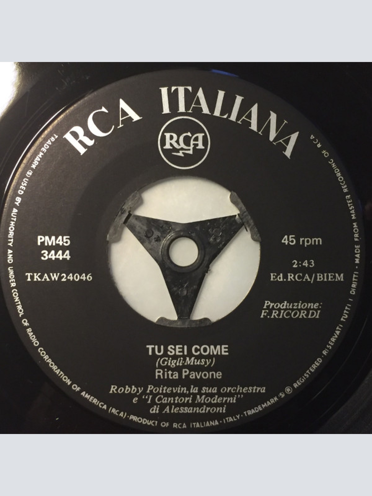 Vinyl / Rita Pavone - Tu Sei Come / Ma Che Te Ne Fai