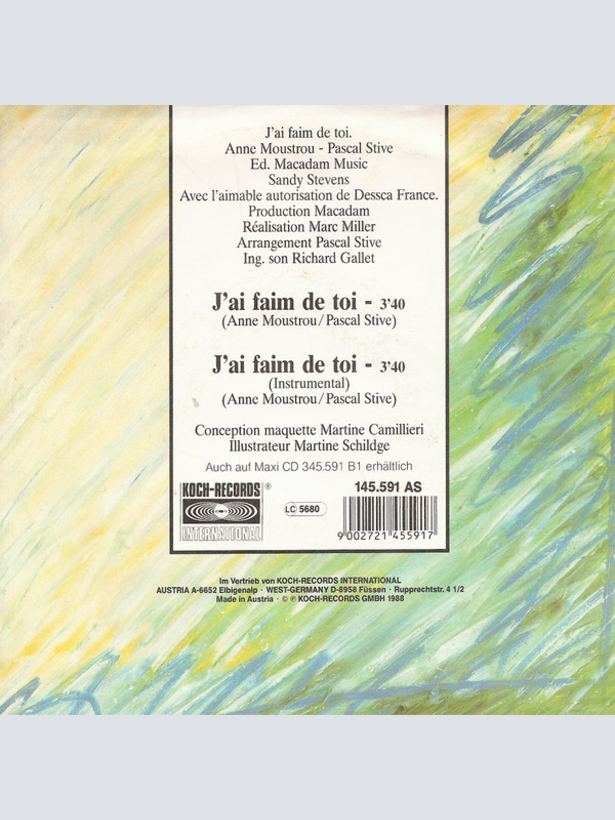 Vinyl / Sandy* - J'ai Faim De Toi