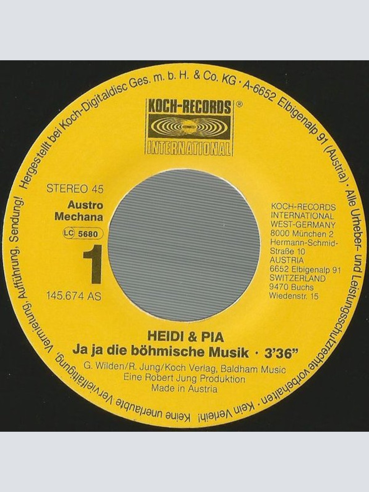 Vinyl / Heidi Und Pia - Ja Ja Die Böhmische Musik