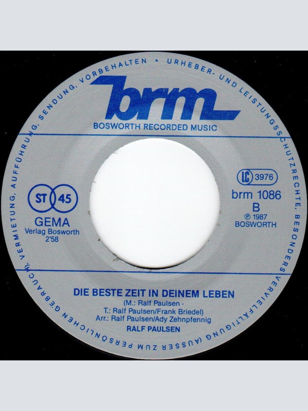 Vinyl / Ralf Paulsen - Neu Sind Die Namen