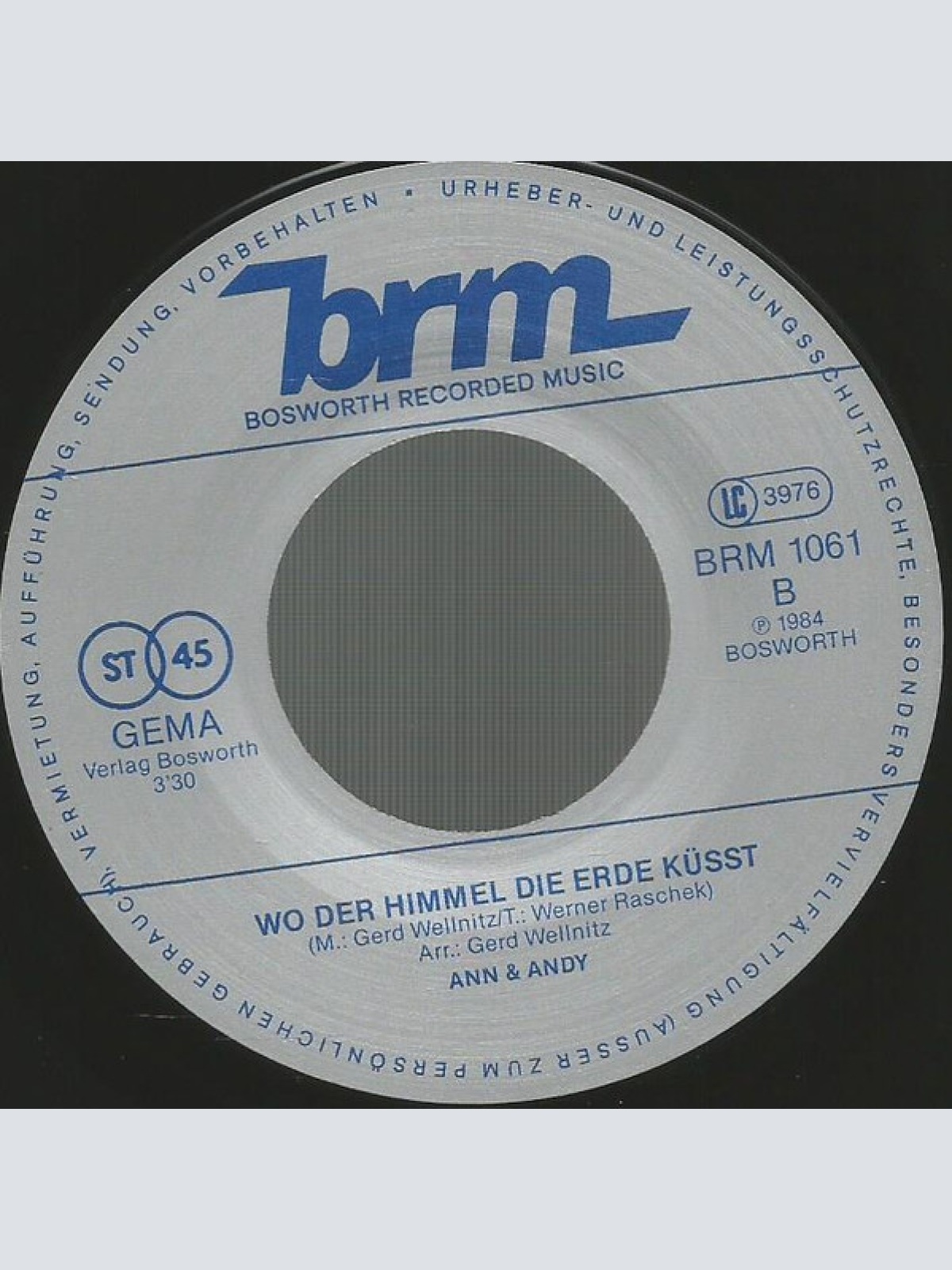 Vinyl / Ann & Andy - Singen Ist Uns're Welt