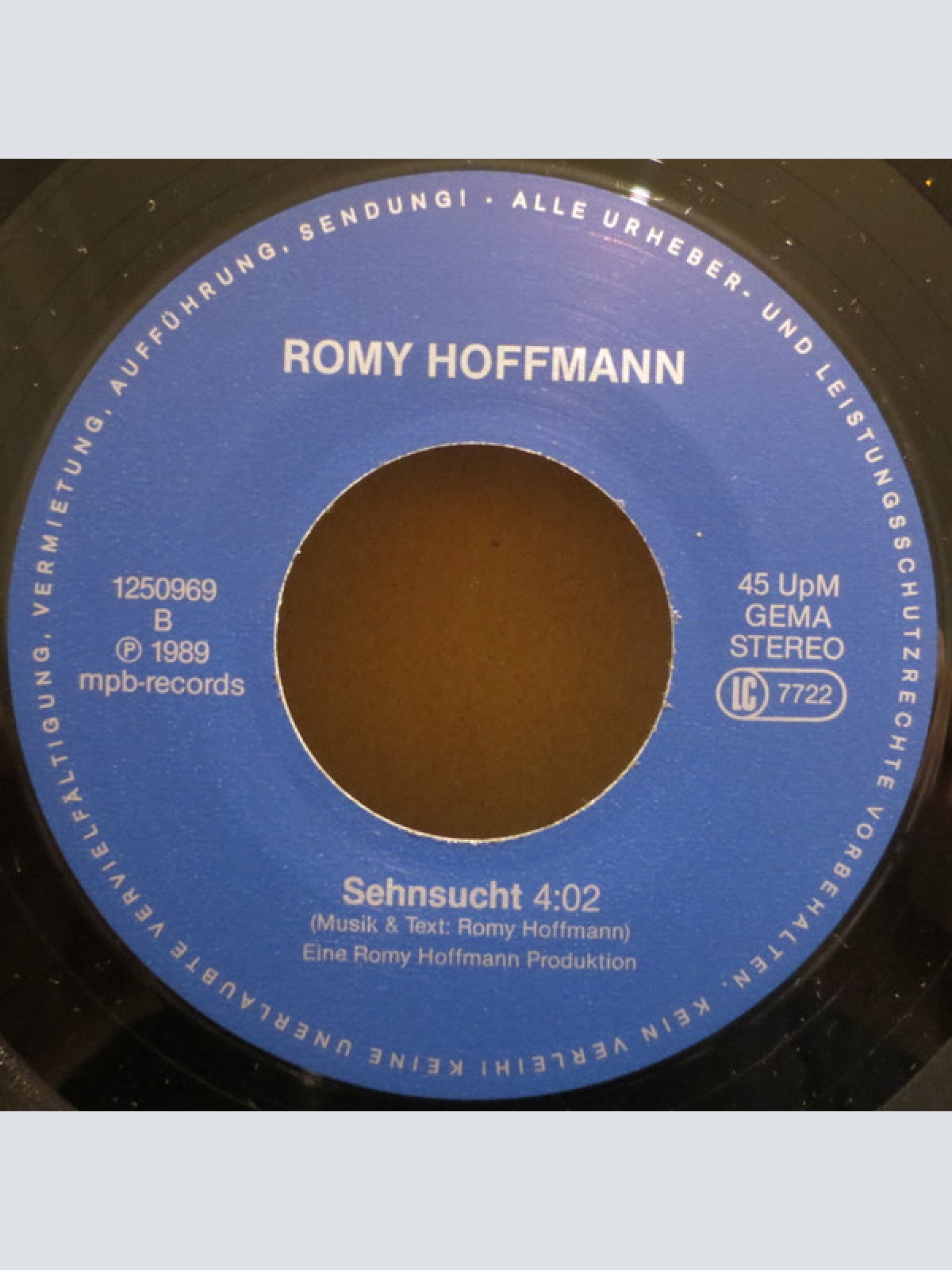 Vinyl / Romy Hoffmann - Du Hast Mein Herz Berührt / Sehnsucht