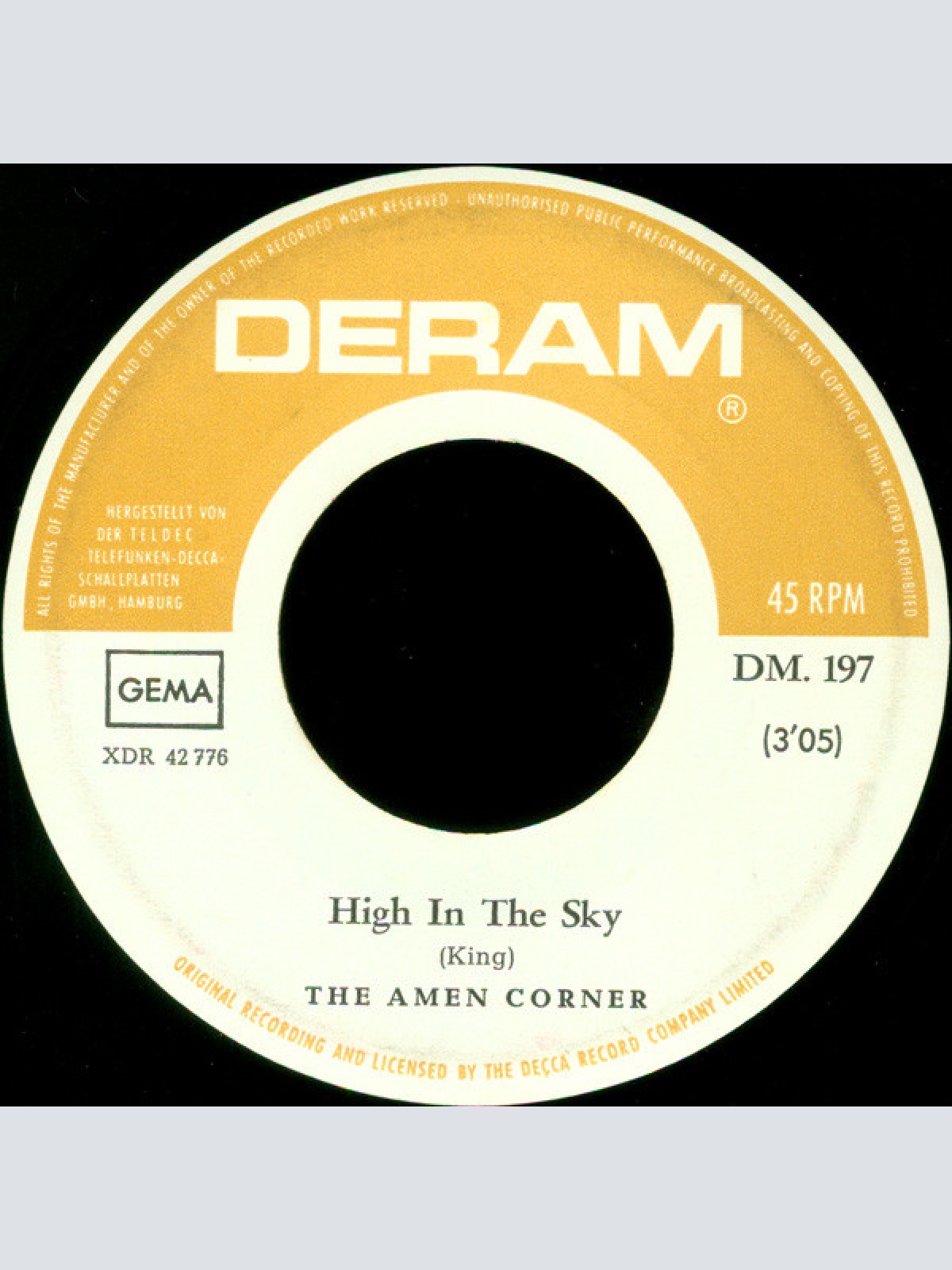 Vinyl / The Amen Corner* - High In The Sky