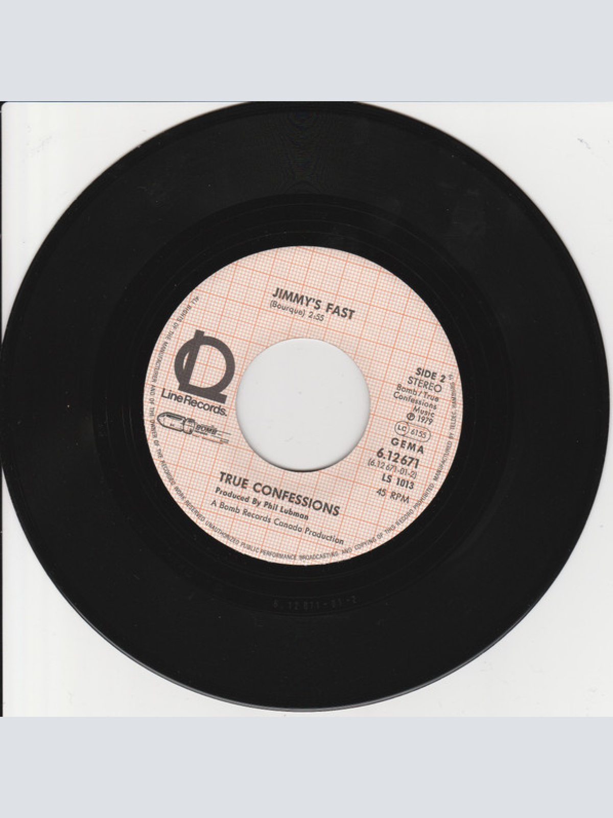 Vinyl / True Confessions - Give Him A Great Big Kiss