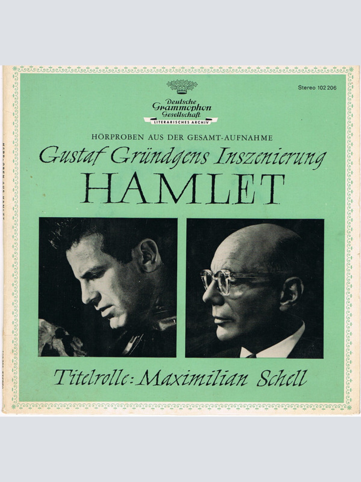 Vinyl / Gustaf Gründgens, Maximilian Schell - Hamlet - Hörproben Aus Der Gesamt-Aufnahme