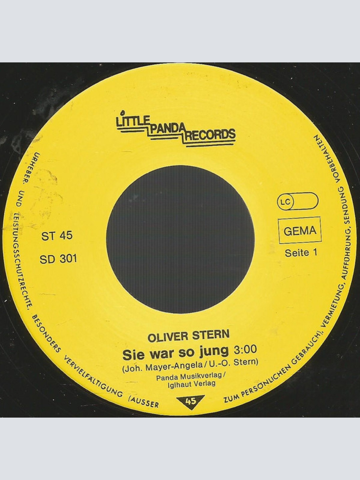 Vinyl / Oliver Stern - Sie War So Jung...