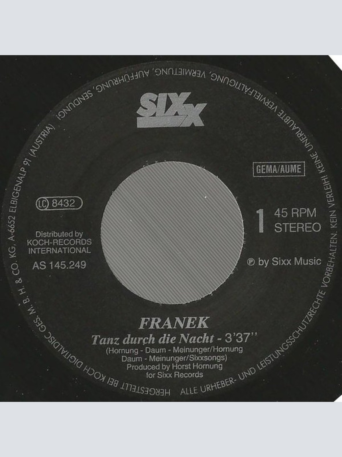 Vinyl / Franek* - Tanz Durch Die Nacht