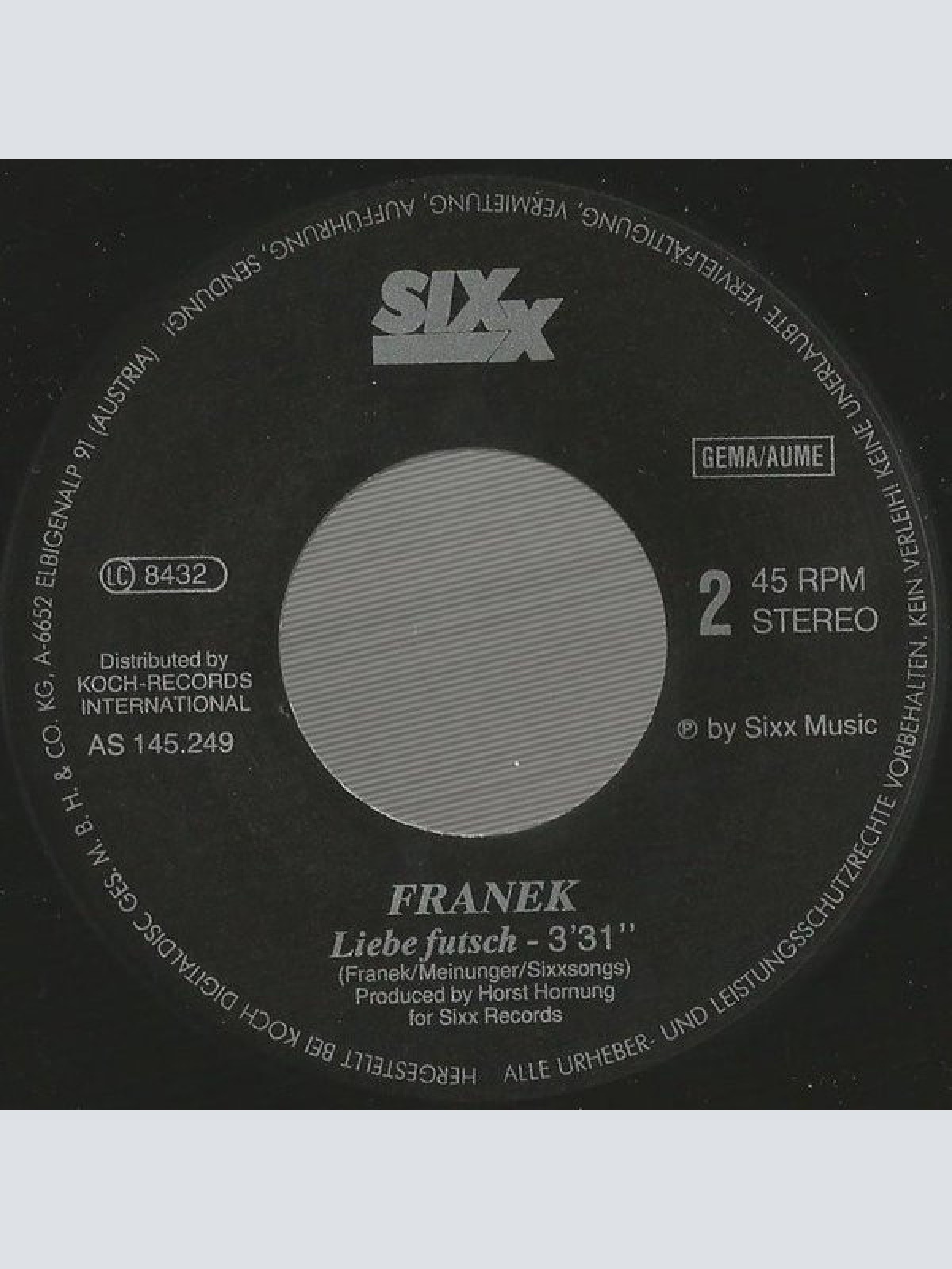 Vinyl / Franek* - Tanz Durch Die Nacht