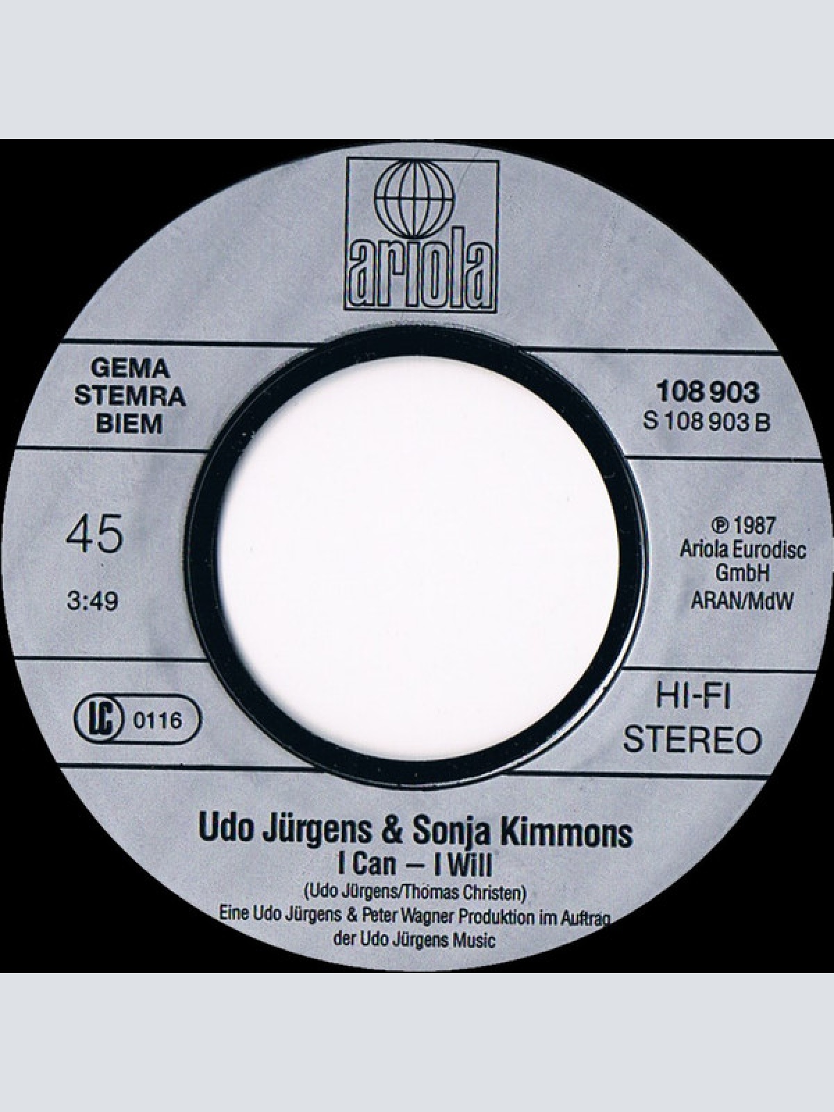 Vinyl / Udo Jürgens & Sonja Kimmons - Ich Will-Ich Kann, I Can-I Will