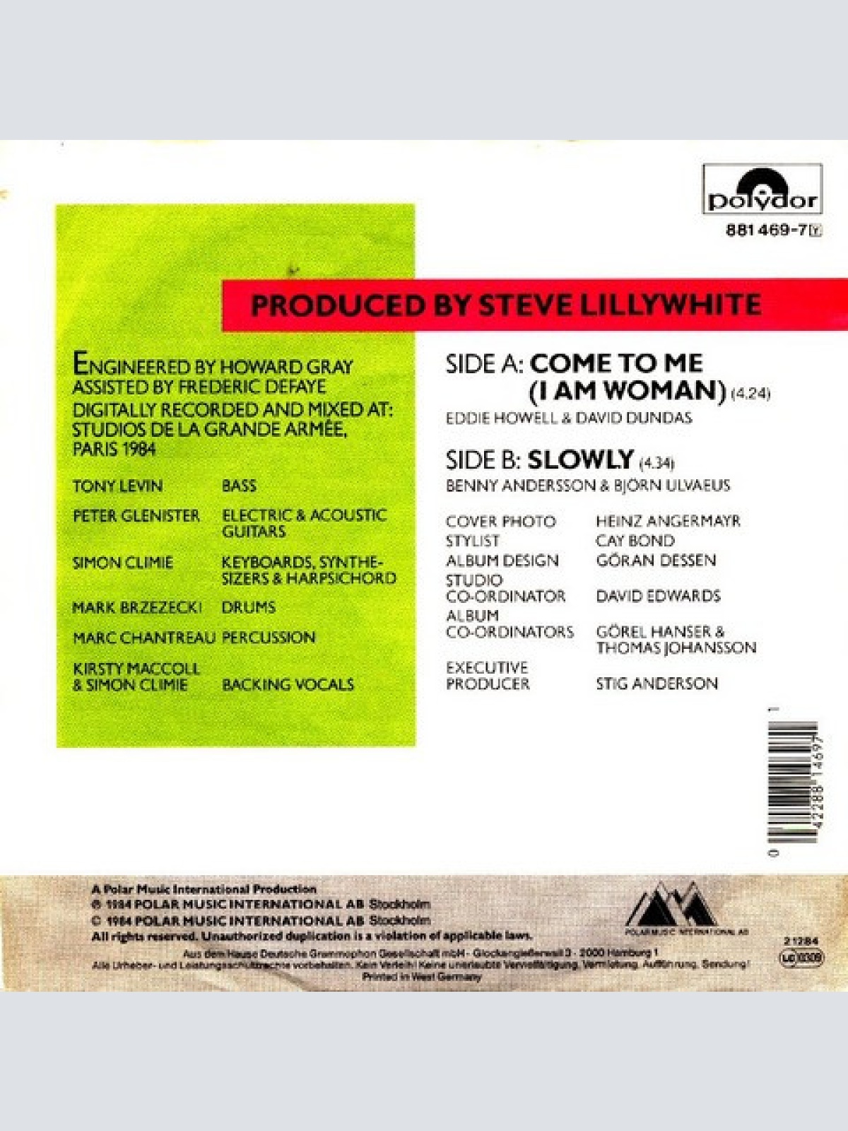 Vinyl / Frida - Come To Me (I Am Woman)