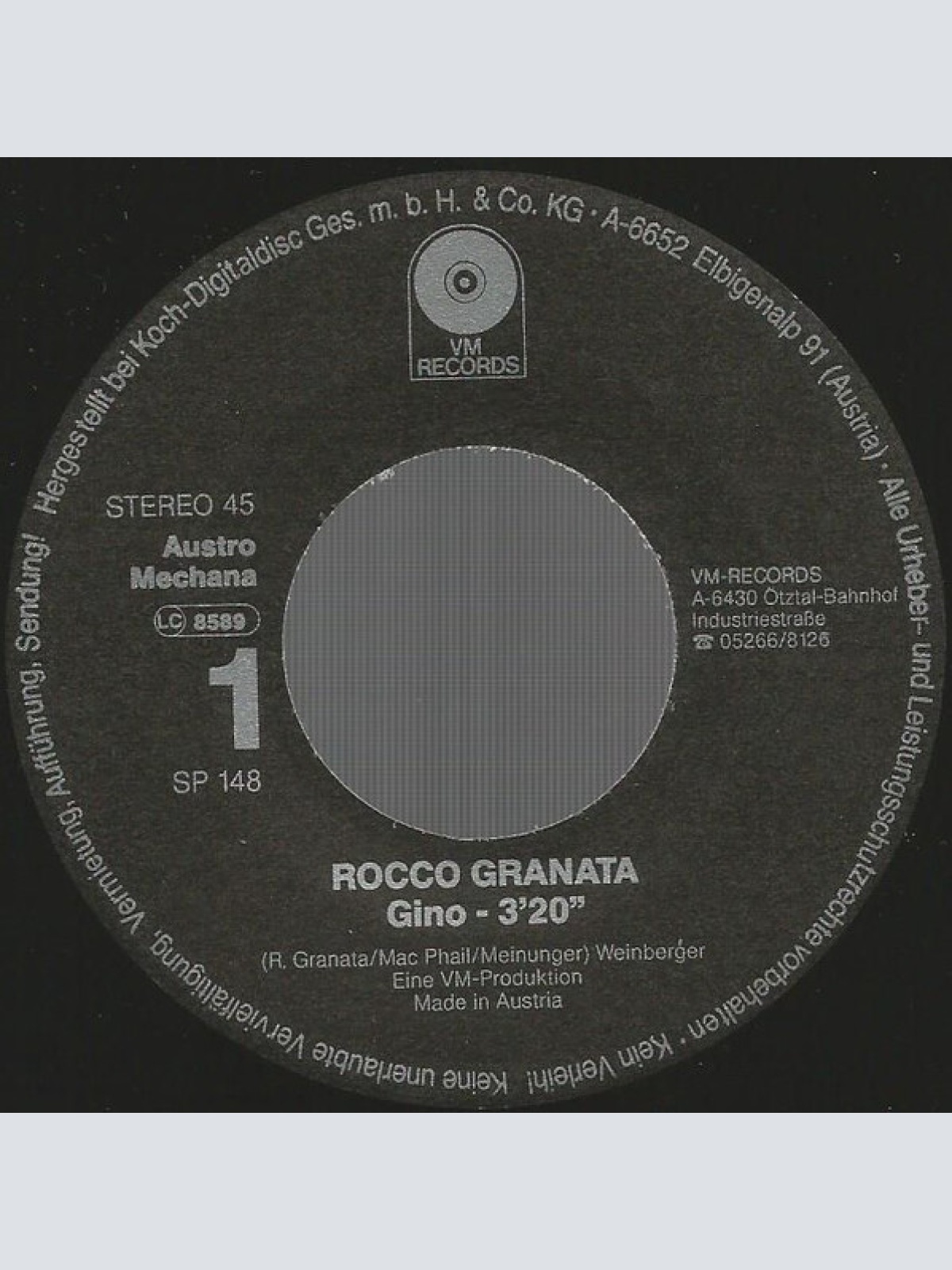 Vinyl / Rocco Granata - Gino