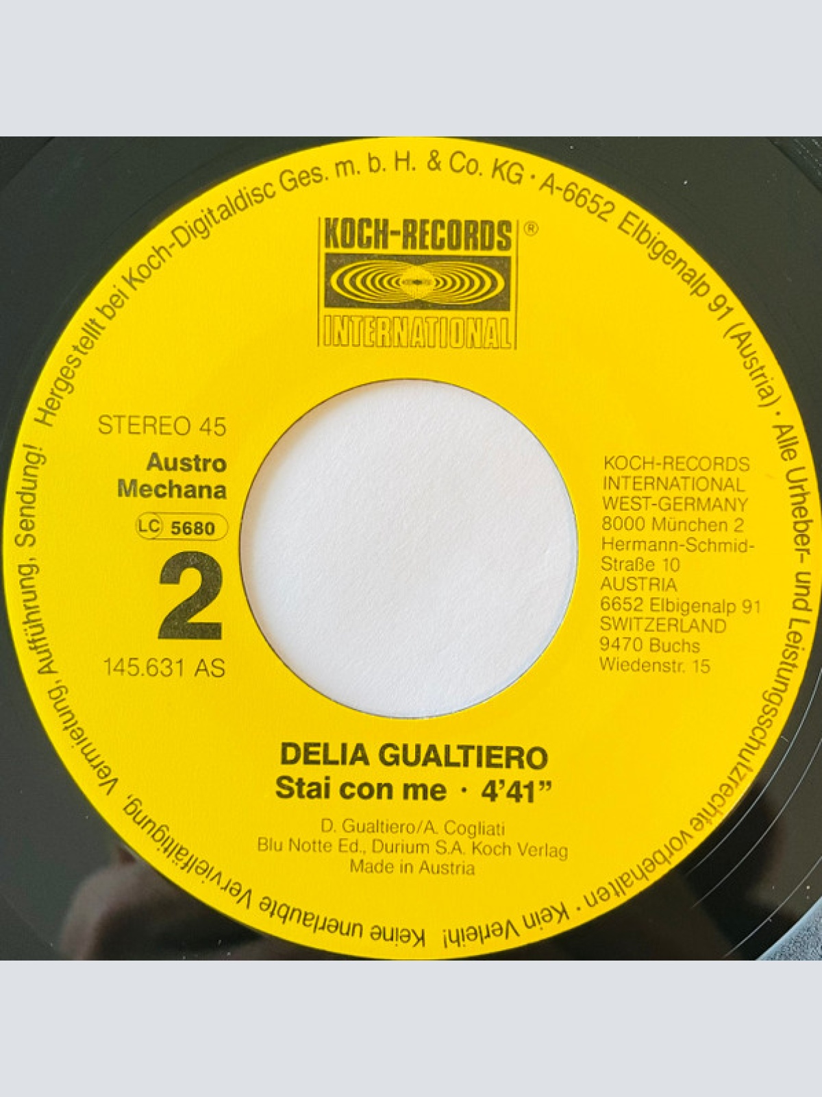 Vinyl / Delia Gualtiero - Adesso Addosso