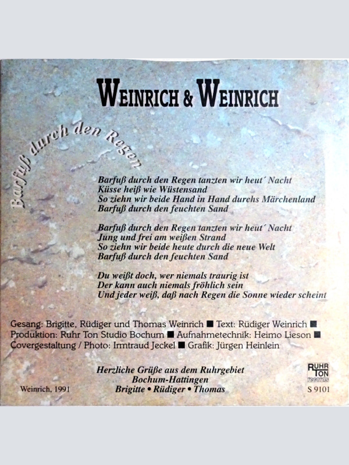 Vinyl / Weinrich & Weinrich - Barfuß Durch Den Regen